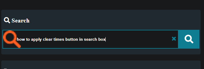 Search text box clear button cover image